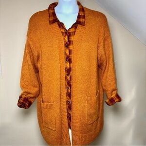 Plus Size Blouse & Cardigan Set- Blouse: Size 4X, Open Front Cardigan Size 1x